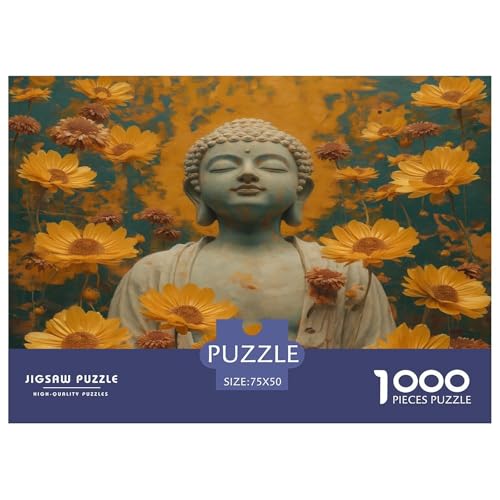 Künstlerische Buddha Statuen Puzzle 1000 Teile Erwachsener Kniffel Spaß Für Die Ganze Familie - Abwechslungsreiche 1000 Puzzleteilige Motive Puzzlespiel Erwachsene, Puzzel 1000pcs (75x50cm) von BSTELA9IE