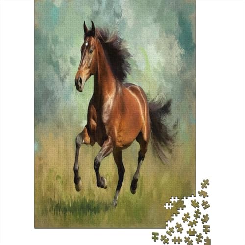 Pferd Puzzle 1000 Teile Puzzles Für Erwachsene Lernspiel Herausforderungsspielzeug 1000-teilige Puzzlespiel Für Erwachsene Kinder Puzzel 1000pcs (75x50cm) von BSTELA9IE