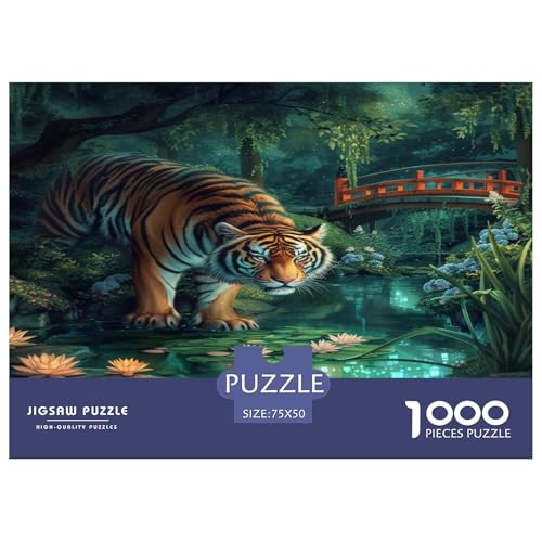 Tiger 1000 Teile, Impossible Puzzle,Geschicklichkeitsspiel Für Die Ganze Familie, Erwachsenenpuzzle Ab 14 Jahren Puzzel 1000pcs (75x50cm) von BSTELA9IE