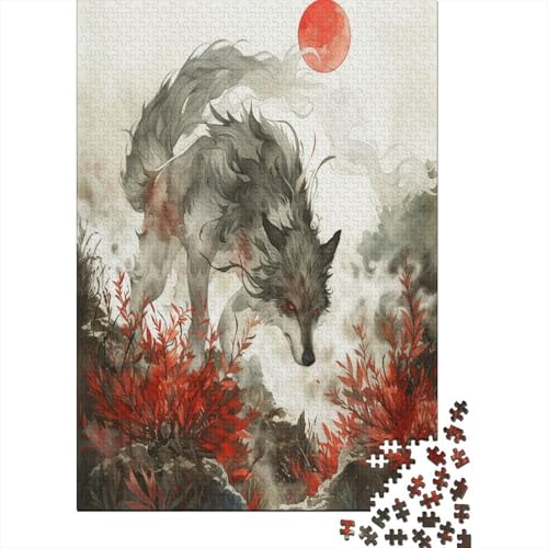 Wolf 1000 Teile, Impossible Puzzle,Geschicklichkeitsspiel Für Die Ganze Familie, Erwachsenenpuzzle Ab 14 Jahren Puzzel 1000pcs (75x50cm) von BSTELA9IE