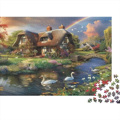 Berghütte Puzzlespiel 1000 Teile Puzzles Für Erwachsene Lernspiel Herausforderung Spielzeug 1000 Teile Puzzles Für Erwachsene Kinder Erwachsenen Puzzlespiel Puzzel 1000pcs (75x50cm) von BSYZPVELG