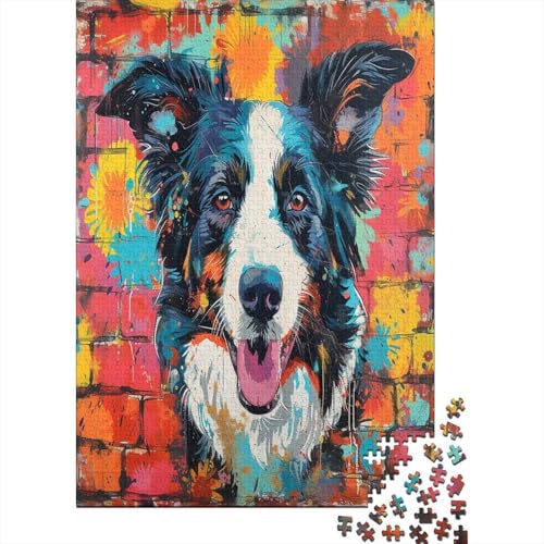 Border Collie Puzzle 1000 Teile Erwachsener Kniffel Spaß Für Die Ganze Familie - Abwechslungsreiche 1000 Puzzleteilige Motive Puzzlespiel Erwachsene, Puzzel 1000pcs (75x50cm) von BSYZPVELG