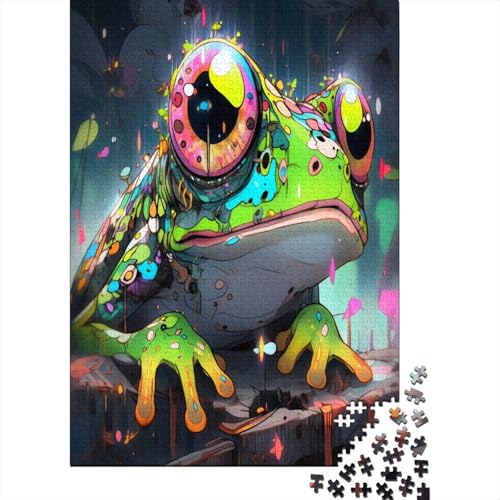 Cute Frosch Puzzle 1000 Teile,Puzzle Für Erwachsene, Impossible Puzzle, GesKükenlichkeitsspiel Für Die Ganze Familie,Puzzle Farbenfrohes,Puzzle-Geschenk,RaumdekoRatteion Puzzel 1000pcs (75x50cm) von BSYZPVELG