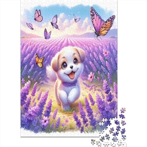 Cute Hund 1000 Stück Puzzles Für Erwachsene Teenager Stress Abbauen Familien-Puzzlespiel Mit Poster in 1000-teiliges Puzzle Kinder Lernspiel Spielzeug Geschenk Puzzel 1000pcs (75x50cm) von BSYZPVELG