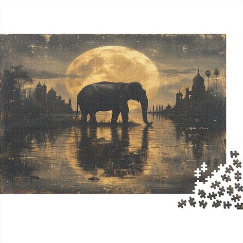 Elefant Puzzle 1000 Teile,Puzzle Für Erwachsene, Impossible Puzzle,Puzzle Farbenfrohes Legespiel,GesKükenlichkeitsspiel Für Die Ganze Familie Puzzel 1000pcs (75x50cm) von BSYZPVELG