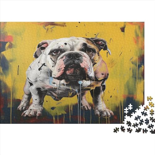 French BullHund 1000 Teile, Impossible Puzzle,GesKükenlichkeitsspiel Für Die Ganze Familie, Erwachsenenpuzzle Ab 14 Jahren Puzzel 1000pcs (75x50cm) von BSYZPVELG