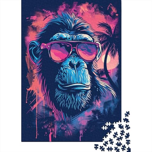 Gorilla Puzzle 1000 Teile Erwachsene Puzzles Für Erwachsene Klassische Puzzles 1000 Teile Erwachsene Puzzlespiel Schwer Pädagogisches Spielzeug Erwachsene Kinder Puzzel 1000pcs (75x50cm) von BSYZPVELG