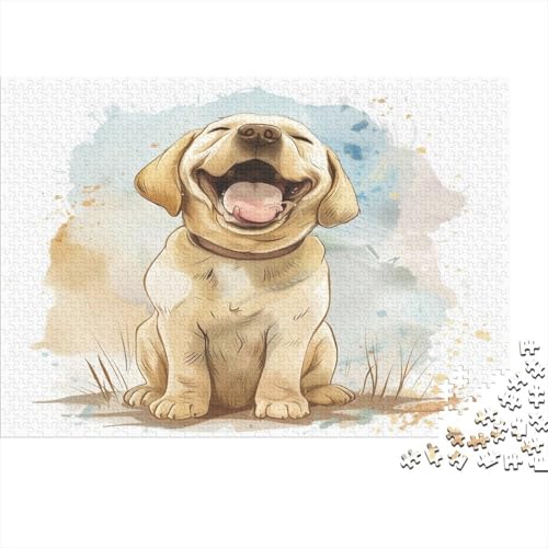 Labrador Hund 1000 Teile, Impossible Puzzle,GesKükenlichkeitsspiel Für Die Ganze Familie, Erwachsenenpuzzle Ab 14 Jahren Puzzel 1000pcs (75x50cm) von BSYZPVELG