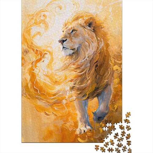 Löwe 1000 Stück Puzzles Für Erwachsene Teenager Stress Abbauen Familien-Puzzlespiel 1000-teiliges Puzzle Kinder Lernspiel Spielzeug Geschenk Puzzel 1000pcs (75x50cm) von BSYZPVELG