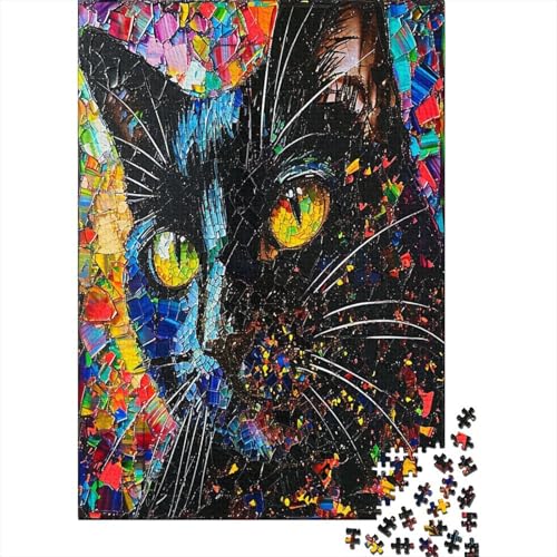 Painted Kat 1000 Teile Puzzle Für Erwachsene, Hochwertige Recycelbare MateriAußerirdische Und Druck Puzzlespiel, Familienspiel, Geschenk Für Liebhaber Oder Freunde Puzzel 1000pcs (75x50cm) von BSYZPVELG