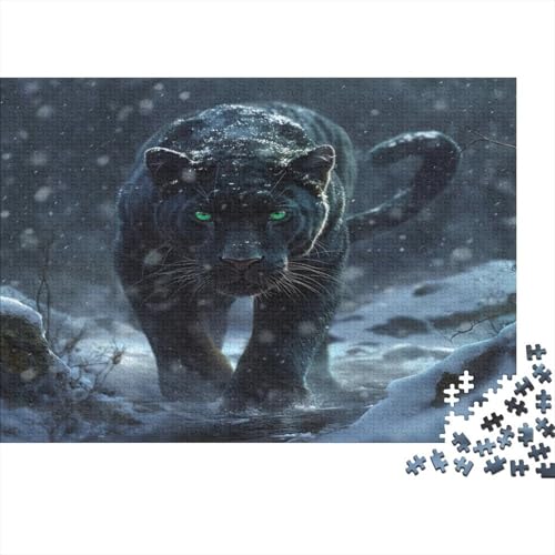 Panther Puzzlespiel 1000 Teile Erwachsene -Puzzle 1000 Stück Spiel Puzzles Für Erwachsene Kinder Puzzle Erwachsenen Puzzlespiel Puzzel 1000pcs (75x50cm) von BSYZPVELG