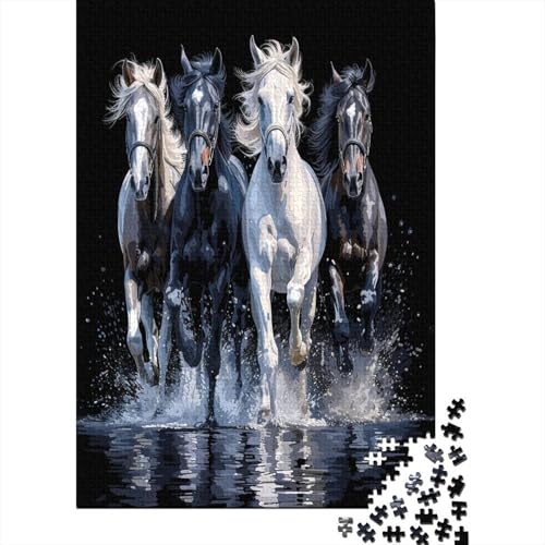 Pferd Puzzle 1000 Teile Puzzle Für Erwachsene Und Kinder Ab 14 Jahren,Puzzlespiel Erwachsenen Puzzlespiel Puzzel 1000pcs (75x50cm) von BSYZPVELG