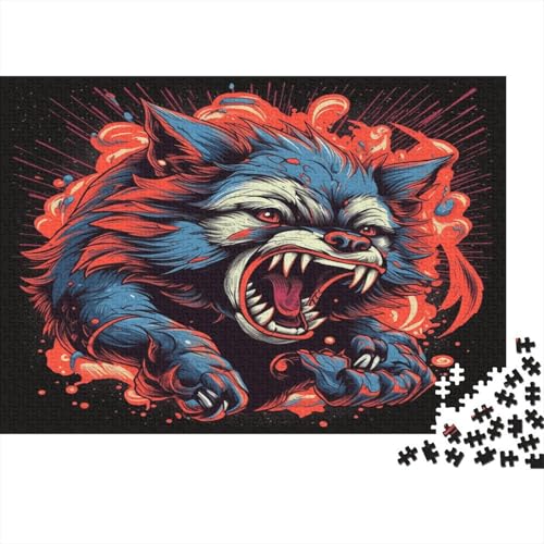 Wolf Puzzle 1000 Teile Erwachsene Puzzles Für Erwachsene Klassische Puzzles 1000 Teile Erwachsene Puzzlespiel Schwer Pädagogisches Spielzeug Erwachsene Kinder Puzzel 1000pcs (75x50cm) von BSYZPVELG