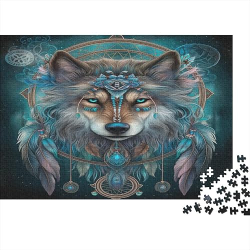 Wolf Puzzlespiel 1000 Teile Für Erwachsene, Einzigartige Kunstwerke Und Vorlage - Geburtstagsgeschenk - Spaßige Puzzles Mit Überraschung Von Puzzle in A Bag Puzzel 1000pcs (75x50cm) von BSYZPVELG