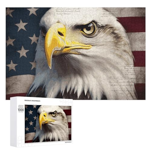 1000 PCS Jigsaw Puzzles Adler Puzzles Personalized Puzzle Wooden Picture Puzzle for Adults Photo Puzzle Art Wall Hanging Decor for Birthday Wedding Valentine's Day Anniversary von BTCOWZRV