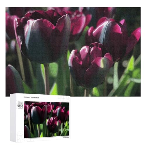 1000 Teile Puzzle, viele Blumen-Puzzle, personalisiertes Puzzle, Holzbild, Puzzle für Erwachsene, Fotopuzzle, Kunst, Wandbehang, Dekoration für Geburtstag, Hochzeit, Valentinstag, Jahrestag von BTCOWZRV