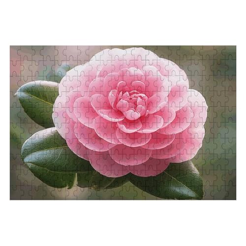 200 PCS Jigsaw Puzzles Camellia Puzzles Personalized Puzzle Wooden Picture Puzzle for Adults Photo Puzzle Art Wall Hanging Decor for Birthday Wedding Valentine's Day Anniversary von BTCOWZRV