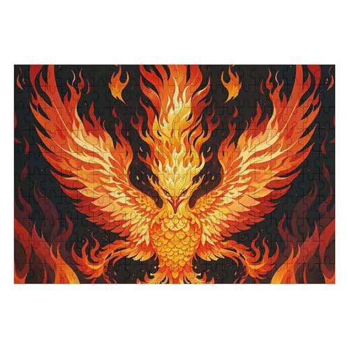 200 PCS Puzzle Advanced Phoenix Puzzles Personalized Puzzle Wooden Picture Puzzle for Adults Photo Puzzle Art Wall Hanging Decor for Birthday Wedding Valentine's Day Anniversary von BTCOWZRV