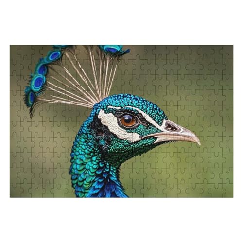 200 PCS Puzzles Blume Pfau Puzzles Personalisiertes Puzzle Holzbild Puzzle für Erwachsene Foto Puzzle Kunst Wandbehang Dekor für Geburtstag Hochzeit Valentinstag Jahrestag von BTCOWZRV