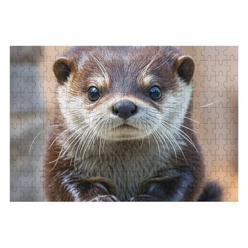 200 PCS Puzzles Cute Otter Puzzles Personalized Puzzle Wooden Picture Puzzle for Adults Photo Puzzle Art Wall Hanging Decor for Birthday Wedding Valentine's Day Anniversary von BTCOWZRV