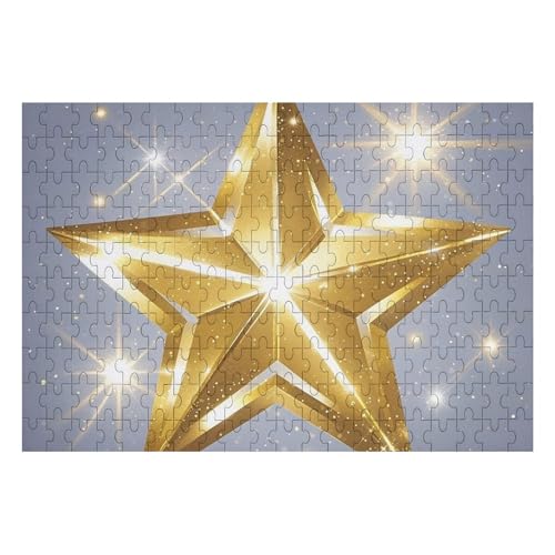 200 PCS Puzzles Gold Star Puzzles Personalisiertes Puzzle Holzbild Puzzle für Erwachsene Foto Puzzle Kunst Wandbehang Dekor für Geburtstag Hochzeit Valentinstag Jahrestag von BTCOWZRV