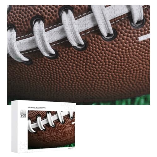 300-teiliges Puzzle – American Football Laces Bilderpuzzles herausforderndes Puzzle für Erwachsene, personalisiertes Holzpuzzle, Fotopuzzle, Geschenke, 39,9 x 27,9 cm von BTCOWZRV