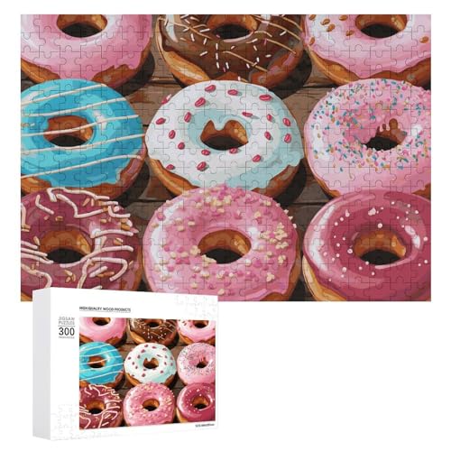 300-teiliges Puzzle – Donut-Bilderpuzzle, anspruchsvolles Puzzle für Erwachsene, personalisiertes Holzpuzzle, Fotopuzzle, Geschenke, 39,9 x 27,9 cm von BTCOWZRV