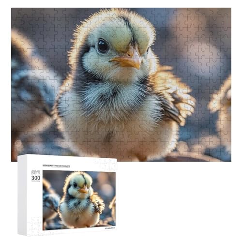 300-teiliges Puzzle – Hühner-Bilder-Puzzle, herausforderndes Puzzle für Erwachsene, personalisiertes Holzpuzzle, Fotopuzzle, Geschenke, 39,9 x 27,9 cm von BTCOWZRV