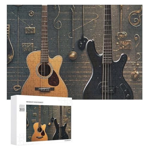 300-teiliges Puzzle – Musikinstrumente, Bildpuzzle, herausforderndes Puzzle für Erwachsene, personalisiertes Holzpuzzle, Fotopuzzle, Geschenke, 39,9 x 27,9 cm von BTCOWZRV