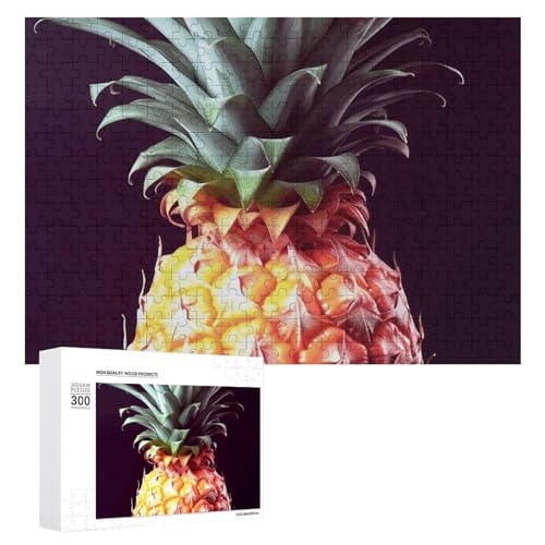 300-teiliges Puzzle – Schönes Ananas-Bilderpuzzle, herausforderndes Puzzle für Erwachsene, personalisiertes Holzpuzzle, Fotopuzzle, Geschenke, 39,9 x 27,9 cm von BTCOWZRV