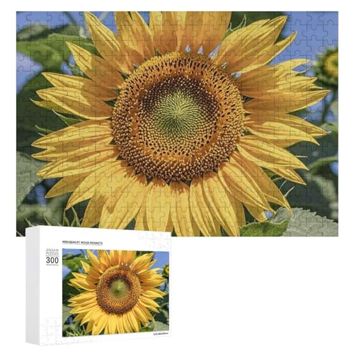 300-teiliges Puzzle – Sonnenblumen-Bilderpuzzle, herausforderndes Puzzle für Erwachsene, personalisiertes Holzpuzzle, Fotopuzzle, Geschenke, 39,9 x 27,9 cm von BTCOWZRV