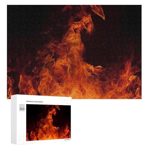 300-teiliges Puzzle – Tanzendes Feuer, Bildpuzzle, herausforderndes Puzzle für Erwachsene, personalisiertes Holzpuzzle, Fotopuzzle, Geschenke, 39,9 x 27,9 cm von BTCOWZRV