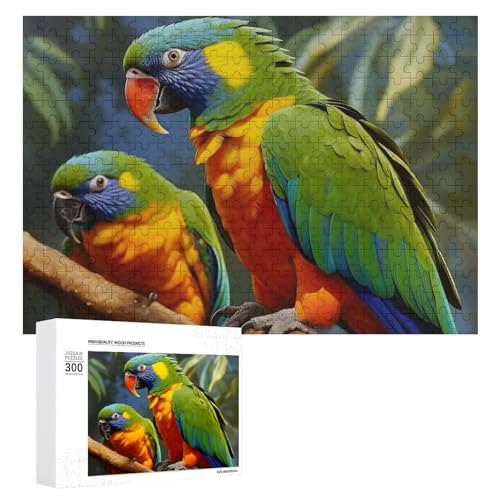 300-teiliges Puzzle – Vogel-Papageien-Malerei, Bildrätsel, anspruchsvolles Puzzle für Erwachsene, personalisiertes Holzpuzzle, Fotopuzzle, Geschenke, 39,9 x 27,9 cm von BTCOWZRV