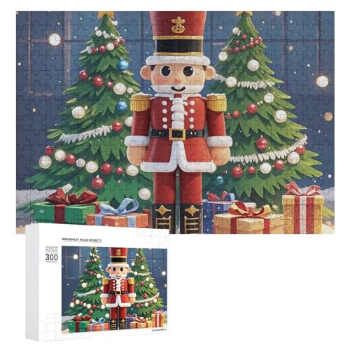 300-teiliges Puzzle – Weihnachtssoldaten-Bilderpuzzle, herausforderndes Puzzle für Erwachsene, personalisiertes Holzpuzzle, Fotopuzzle, Geschenke, 39,9 x 27,9 cm von BTCOWZRV