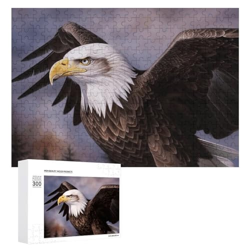 300-teiliges Puzzle – Weißkopfseeadler-Bilderpuzzle, herausforderndes Puzzle für Erwachsene, personalisiertes Holzpuzzle, Fotopuzzle, Geschenke, 39,9 x 27,9 cm von BTCOWZRV