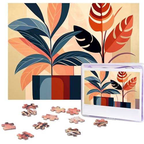 500 Teile Puzzle – Botanische Collage, Bildpuzzles für Erwachsene, anspruchsvolles Puzzle, personalisiertes Holzpuzzle, Fotopuzzle, Geschenke, 51,8 x 38,1 cm von BTCOWZRV