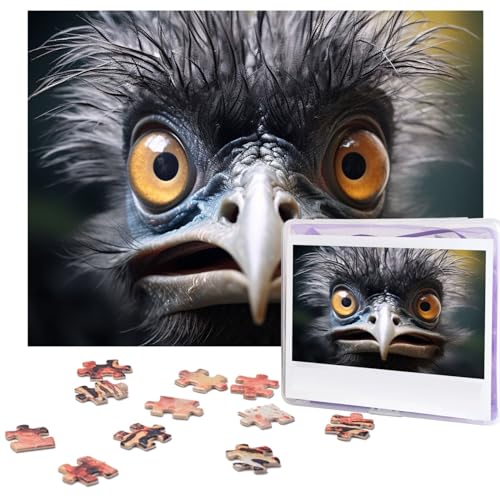 500 Teile Puzzle – Emu Bilderpuzzles für Erwachsene, herausforderndes Puzzle, personalisiertes Holzpuzzle, Fotopuzzle, Geschenke, 51,8 x 38,1 cm von BTCOWZRV