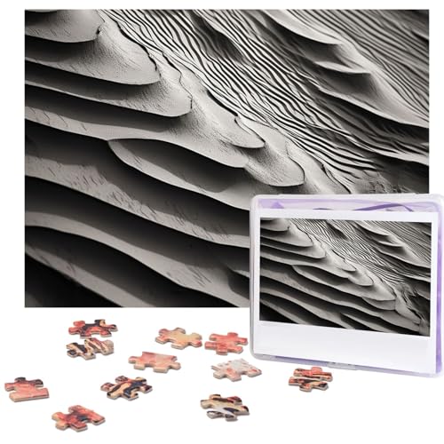 500 Teile Puzzle – Formen im Sand, Bilderpuzzles für Erwachsene, herausforderndes Puzzle, personalisiertes Holzpuzzle, Fotopuzzle, Geschenke, 51,8 x 38,1 cm von BTCOWZRV