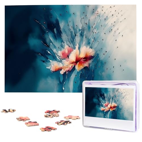 Aquarell-Puzzle, personalisiertes Holzpuzzle, 1000 Teile, benutzerdefinierte Puzzles, Bildpuzzles, Hochzeitspuzzle für Erwachsene, Geburtstage, Muttertag von BTCOWZRV