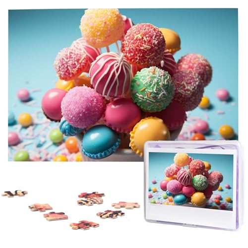 Candies Puzzles 1000 Teile Puzzle Personalisiertes Puzzle Holzbild Puzzle für Erwachsene Foto Puzzle Kunst Wandbehang Dekor für Geburtstag Hochzeit Valentinstag Jahrestag von BTCOWZRV