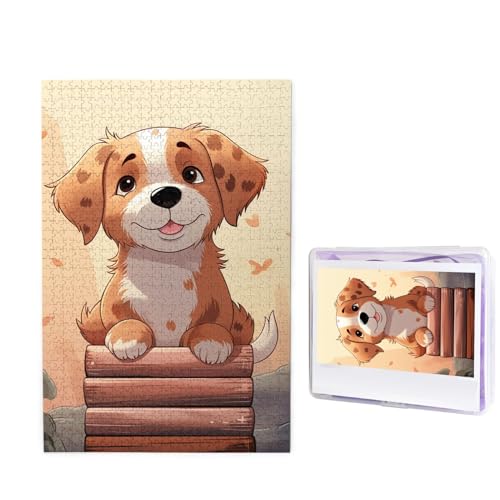 Cartoon-Hunde-Puzzle, 1000 Teile, personalisiertes Puzzle, Holzbild, Puzzle für Erwachsene, Fotopuzzle, Kunst, Wandbehang, Dekor für Geburtstag, Hochzeit, Valentinstag von BTCOWZRV