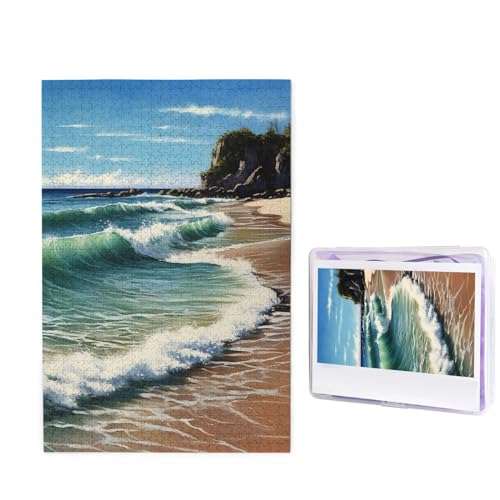 Coastal Puzzles 1000 Teile Puzzle Personalisiertes Puzzle Holzbild Puzzle für Erwachsene Foto Puzzle Kunst Wandbehang Dekor für Geburtstag Hochzeit Valentinstag von BTCOWZRV