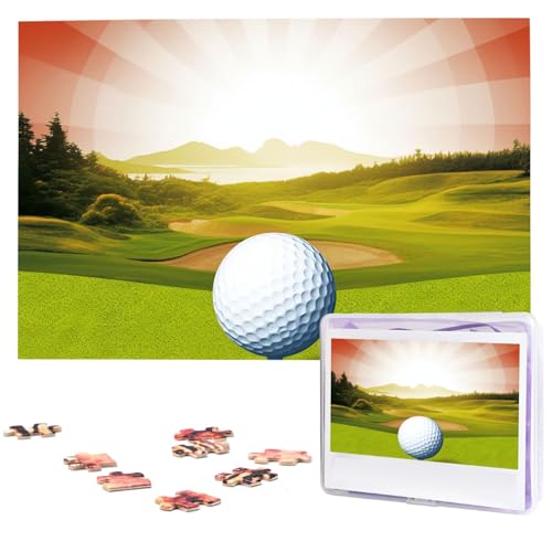 Golf Sport Puzzles 1000 Teile Puzzle Personalisiertes Puzzle Holzbild Puzzle für Erwachsene Foto Puzzle Kunst Wandbehang Dekor für Geburtstag Hochzeit Valentinstag Jahrestag von BTCOWZRV