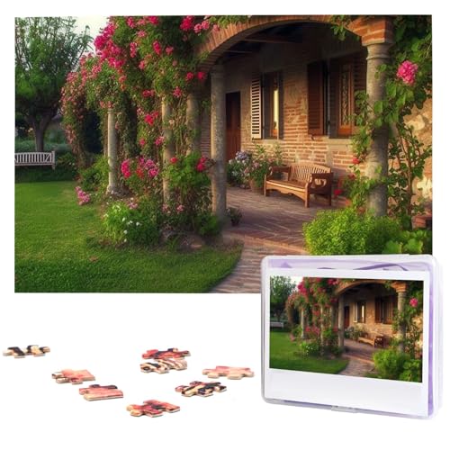 Gorgeous Yard Puzzles 1000 Pieces Jigsaw Puzzles Personalized Puzzle Wooden Picture Puzzle for Adults Photo Puzzle Art Wall Hanging Decor for Birthday Wedding Valentine's Day Anniversary von BTCOWZRV