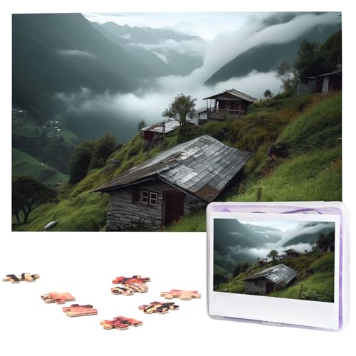 Hill Station Puzzles 1000 Teile Puzzle Personalisiertes Puzzle Holzbild Puzzle für Erwachsene Foto Puzzle Kunst Wandbehang Dekor für Geburtstag Hochzeit Valentinstag Jahrestag von BTCOWZRV