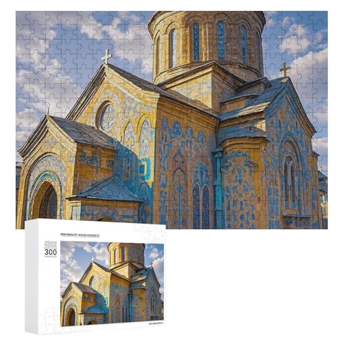 Puzzle mit 300 Teilen – Armenische Kirche, Bilderpuzzle, herausforderndes Puzzle für Erwachsene, personalisiertes Holzpuzzle, Fotopuzzle, Geschenke, 39,9 x 27,9 cm von BTCOWZRV