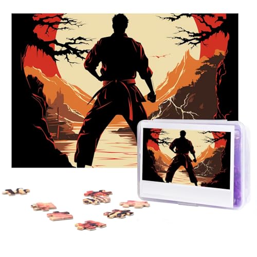 Puzzles 300 Teile Karate Männer Puzzle Personalisiertes Puzzle Holzbild Puzzle für Erwachsene Foto Puzzle Kunst Wandbehang Dekor für Geburtstag Hochzeit Valentinstag Jahrestag von BTCOWZRV