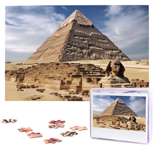 Pyramiden von Ägypten Puzzle Personalisiertes Holzpuzzle 1000 Teile Benutzerdefinierte Puzzles Bilderpuzzles Hochzeitspuzzle für Erwachsene Geburtstage Muttertag von BTCOWZRV