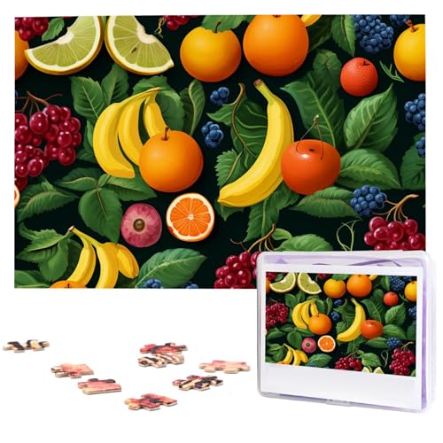 Ripe Fruits Puzzle Personalisiertes Holzpuzzle 1000 Teile Benutzerdefinierte Puzzles Bilderpuzzles Hochzeitspuzzle für Erwachsene Geburtstage Muttertag von BTCOWZRV