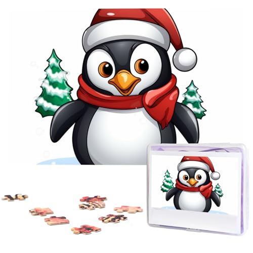 Weihnachtspinguin-Puzzle, personalisiertes Holzpuzzle, 1000 Teile, benutzerdefinierte Puzzles, Bildpuzzles, Hochzeitspuzzle für Erwachsene, Geburtstage, Muttertag von BTCOWZRV